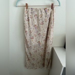 Wild fable floral midi skirt